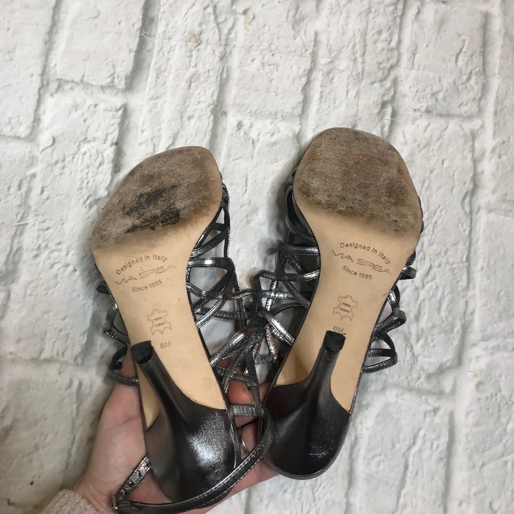 Via Spiga silver gladiator sandals - Italy